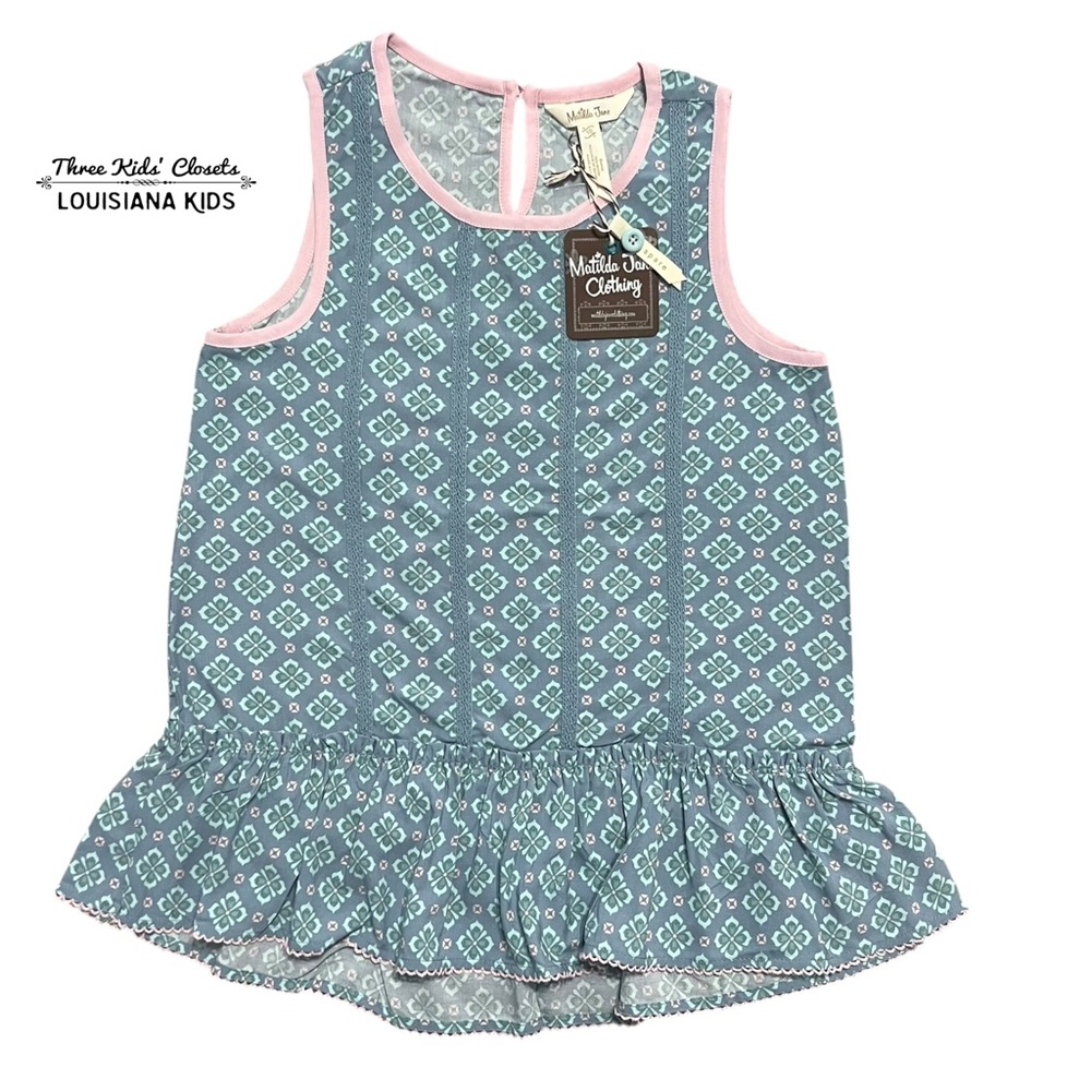 NEW Matilda Jane 10Y Just Imagine Abbie Girls Ruffle Flounce Tunic Tank Top